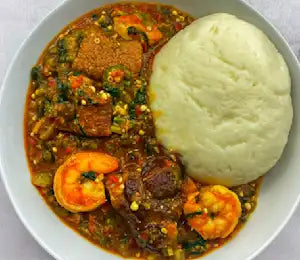 Meat Okra Stew & Fufu